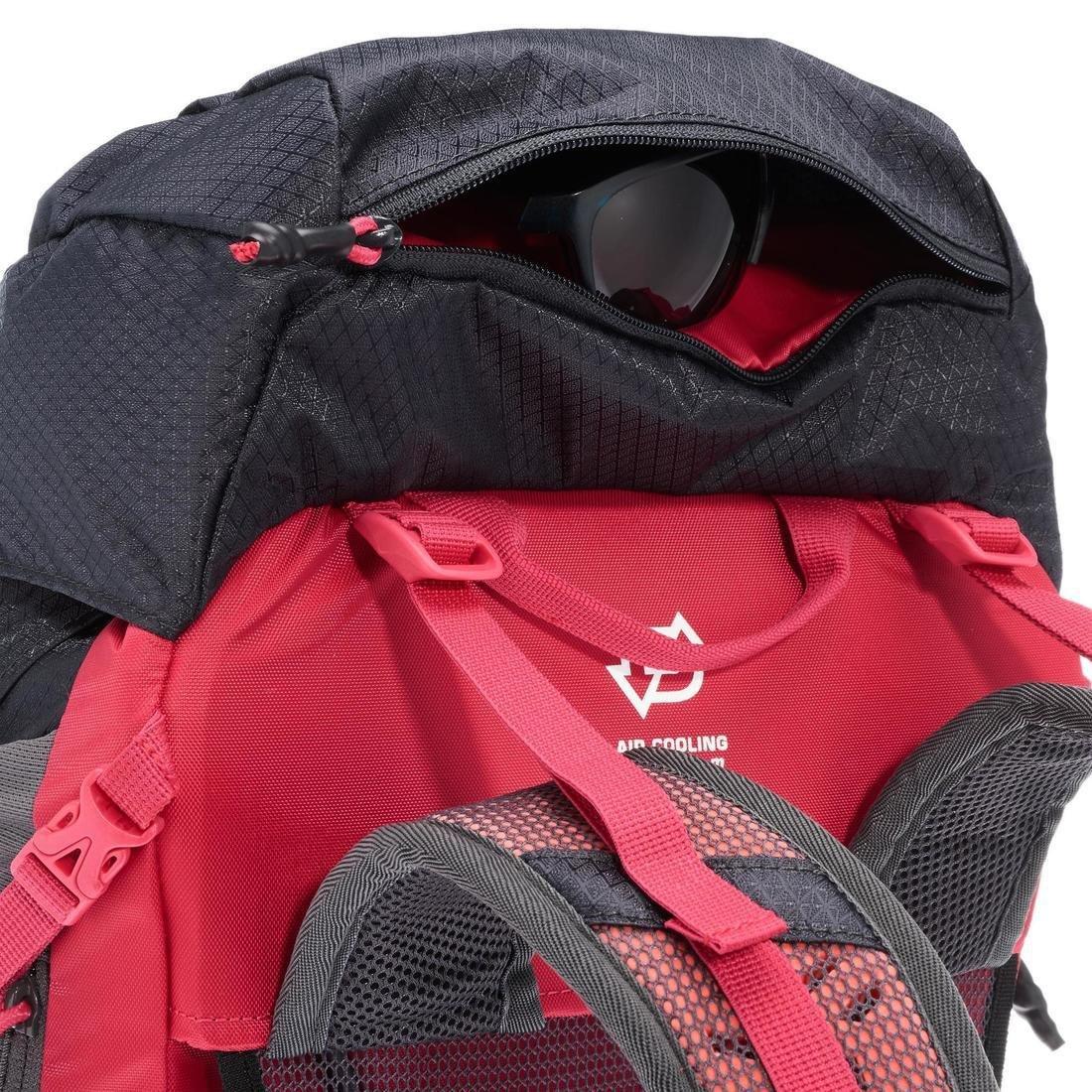 Mh500 Womens  Mountain Hiking Backpack, Carbon Grey, No Color, large image number 10