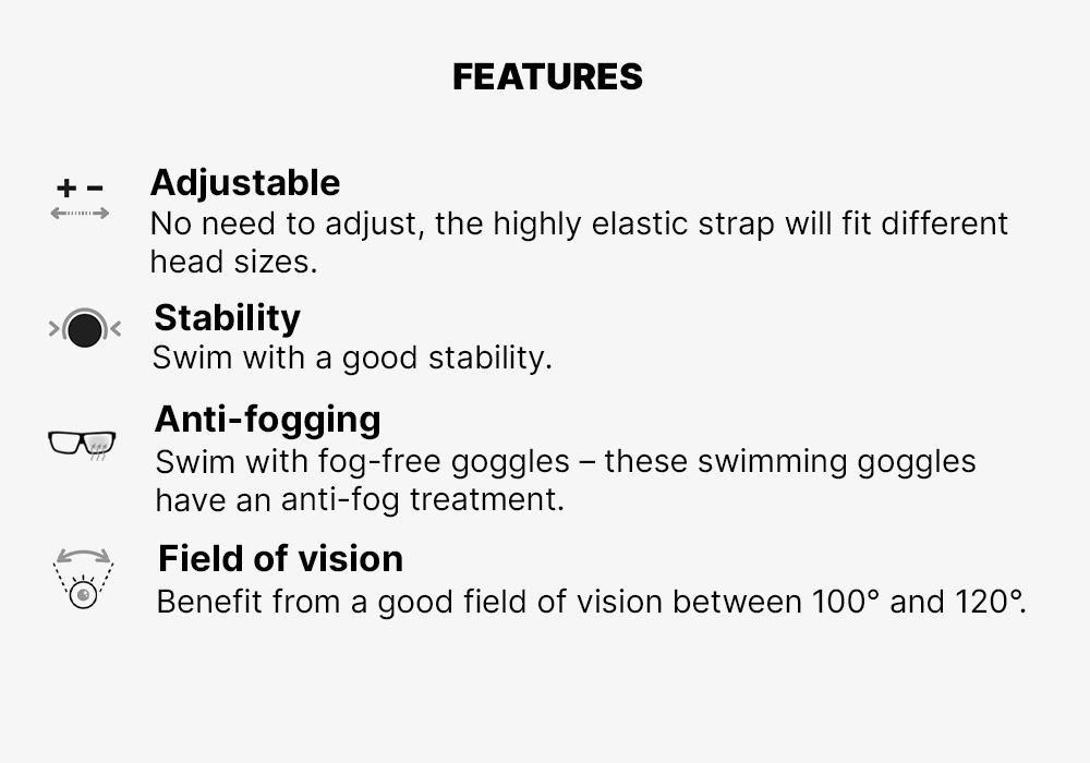 Swimming Goggles Xbase Easy Translucent Lenses, Yellow, No Color, large image number 1