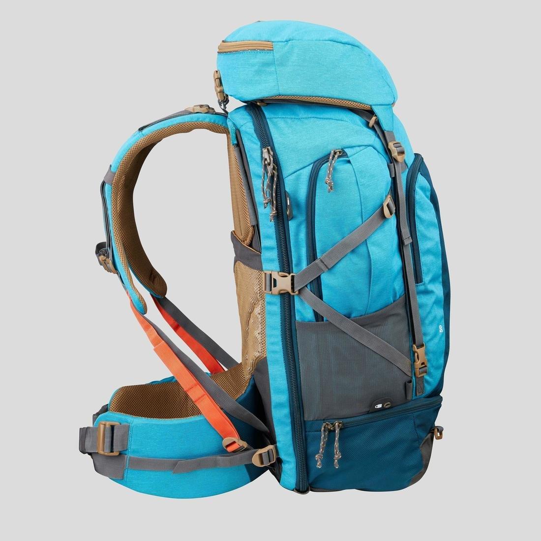 Adult Women's Travel Backpack, Blue, No Color, large image number 4