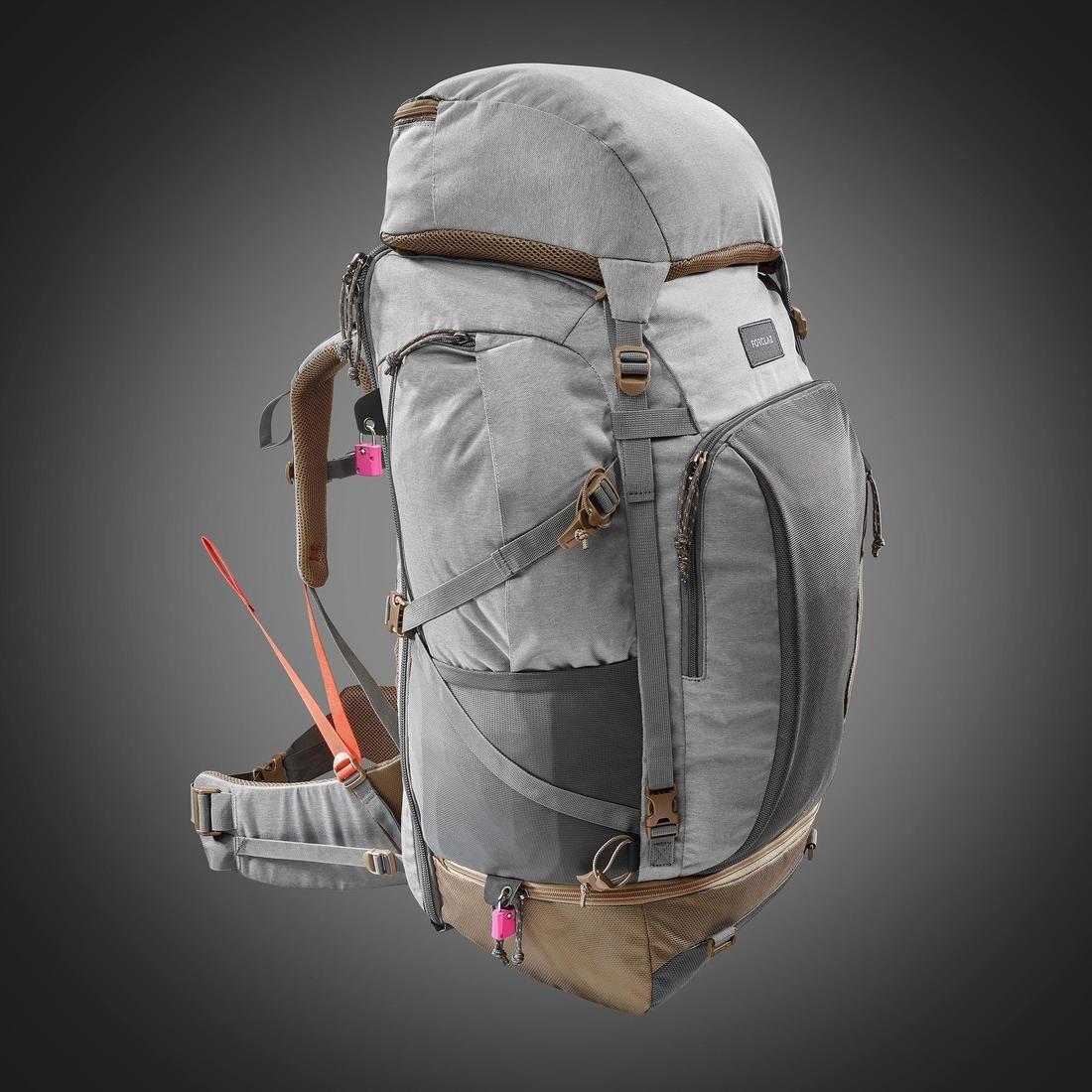 Women Travel Backpack Travel 500, Grey, No Color, large image number 2