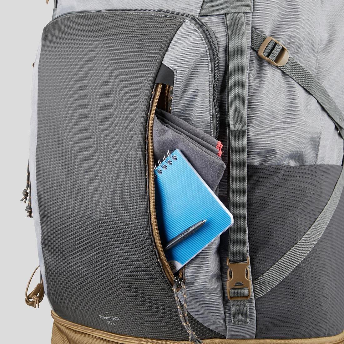 Women Travel Backpack Travel 500, Grey, No Color, large image number 13