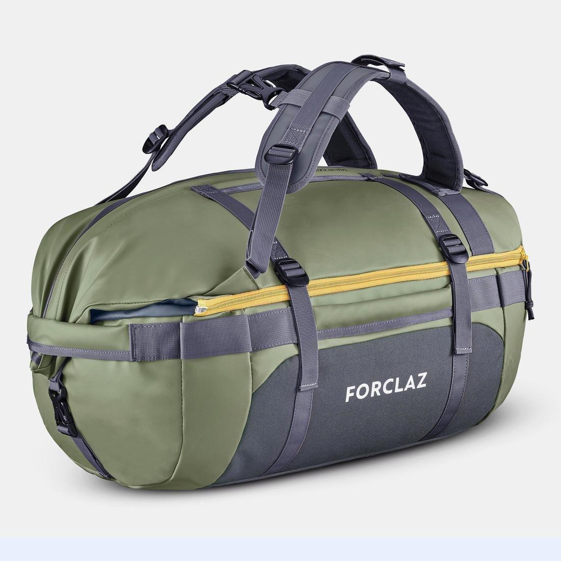 FORCLAZ - Trekking Carry Bag Duffel 500 Extend, Dark Ivy Green