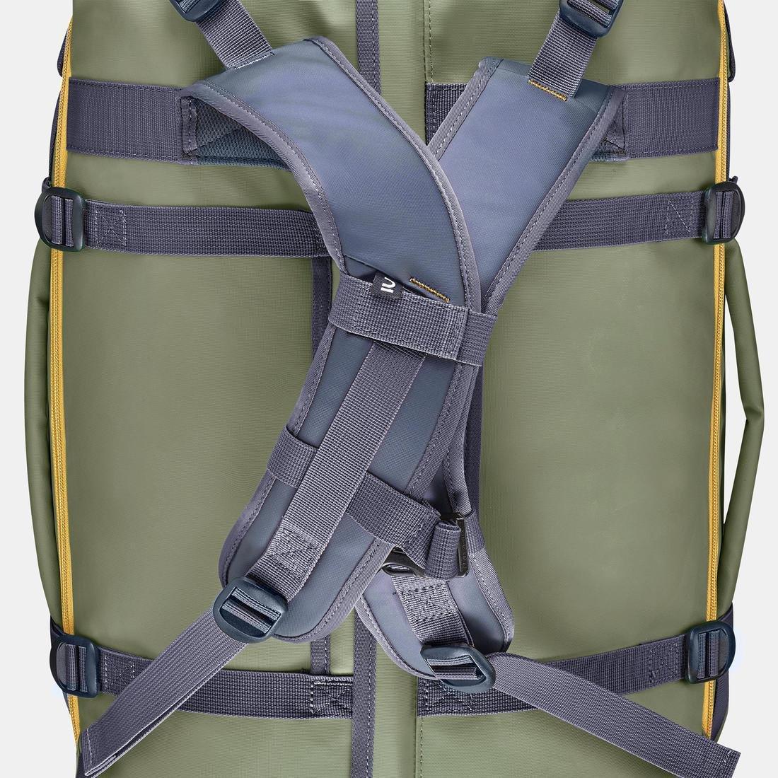 Trekking Carry Bag Duffel 500 Extend, Dark Ivy Green, No Color, large image number 7