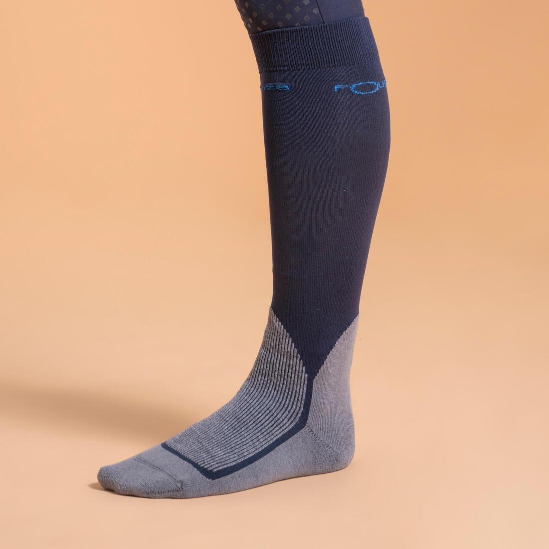 FOUGANZA - 700Adult Horse Riding Socks, Blue