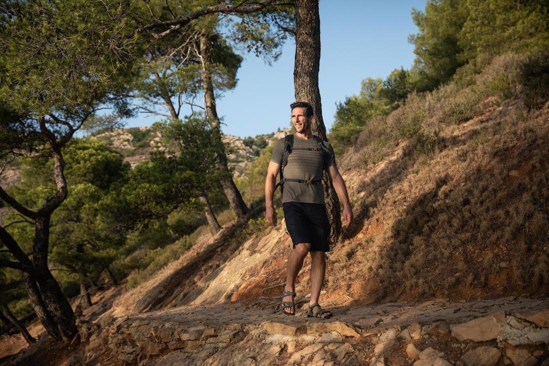 Men's Hiking Sandals Nh120, Walnut Brown, No Color, large image number 13