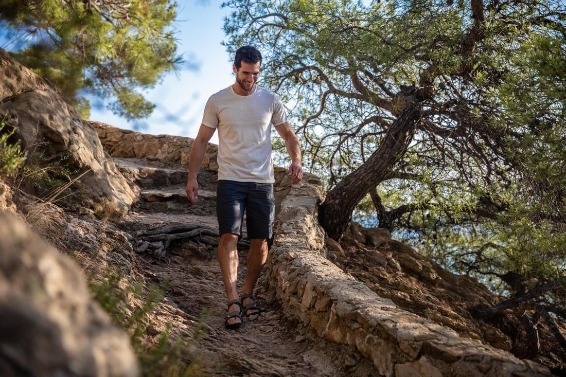 Men's Hiking Sandals Nh120, Walnut Brown, No Color, large image number 14