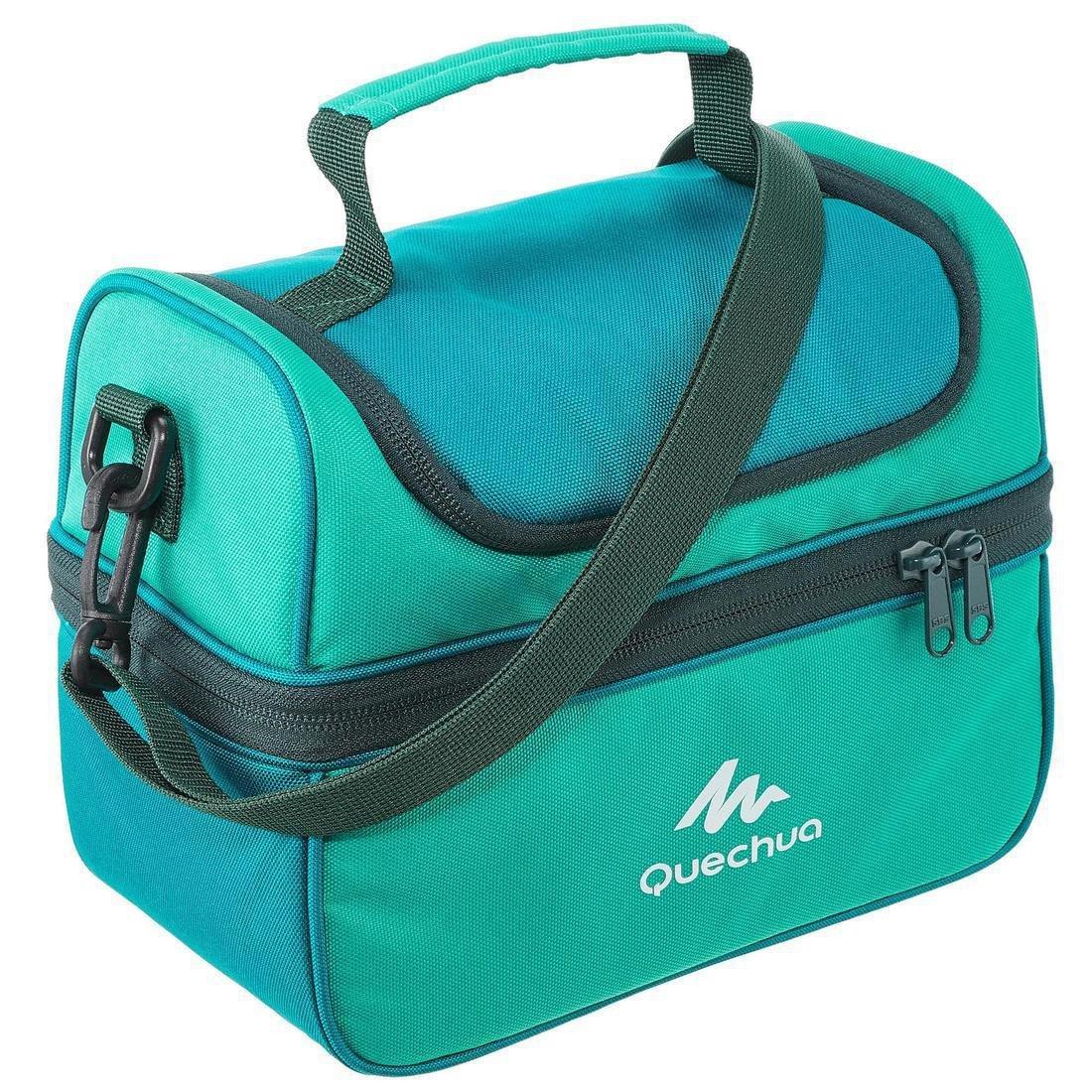 QUECHUA - Insulated Lunch Box - 2 Food Boxes Included, Deep Petrol Blue