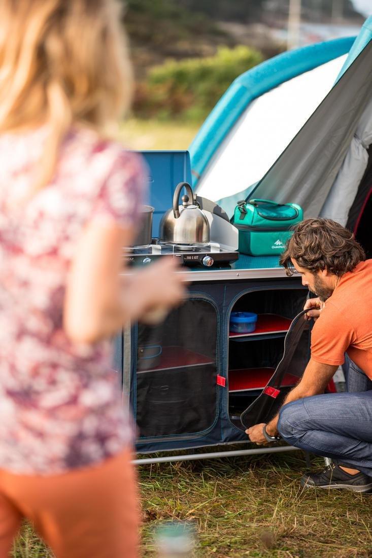 QUECHUA - Insulated Lunch Box - 2 Food Boxes Included, Deep Petrol Blue