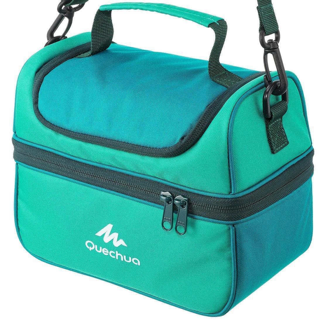 QUECHUA - Insulated Lunch Box - 2 Food Boxes Included, Deep Petrol Blue