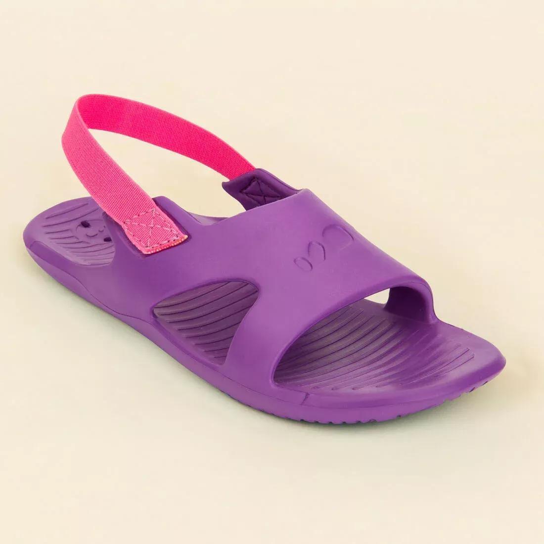 Kids Girls Pool Sandals - Slap 100, Purple, No Color, medium