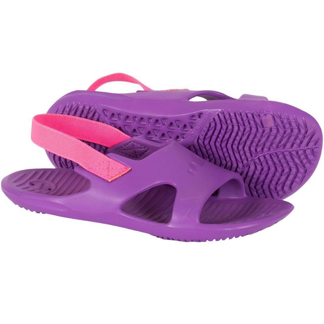 Kids Girls Pool Sandals - Slap 100, Purple, No Color, medium