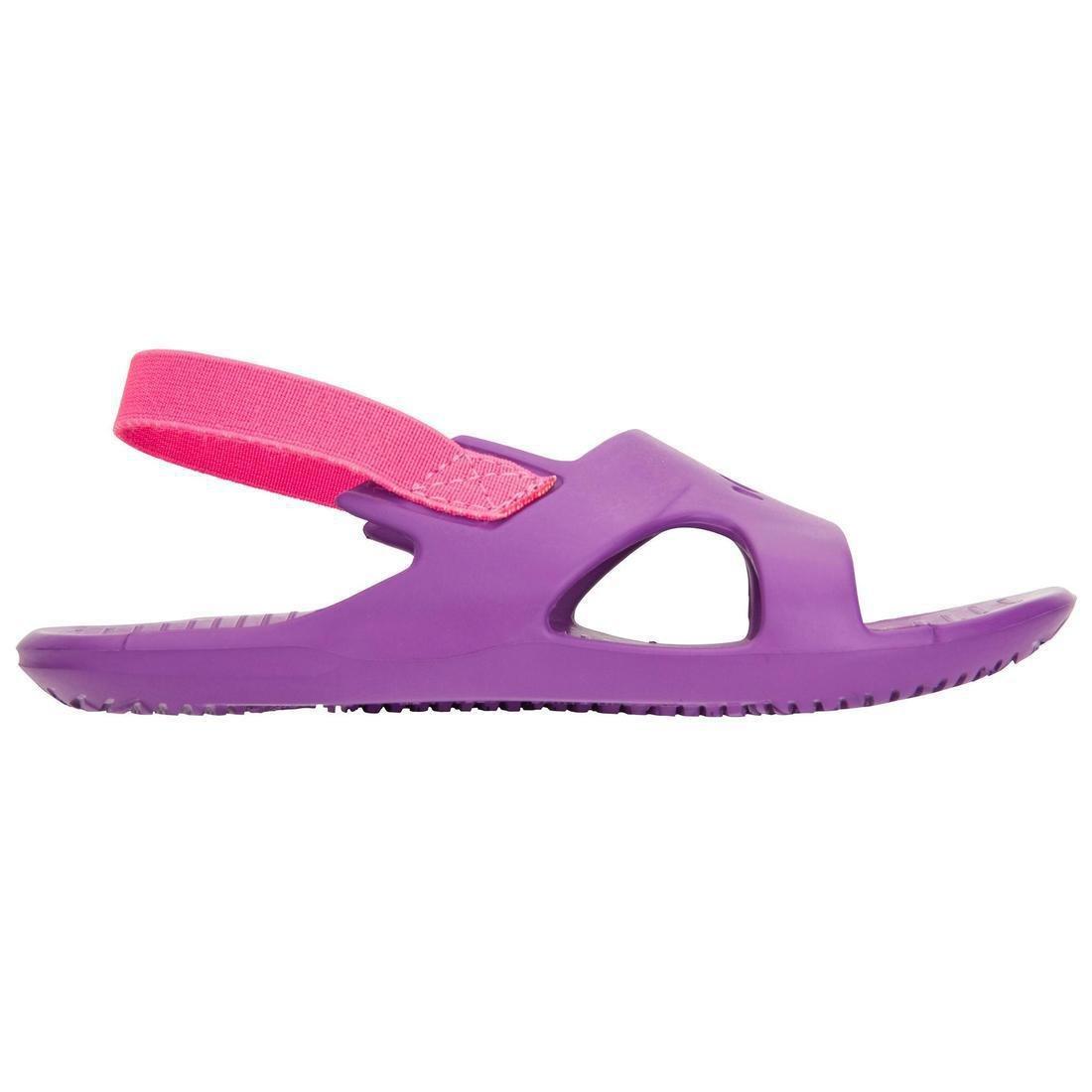 Kids Girls Pool Sandals - Slap 100, Purple, No Color, large image number 10