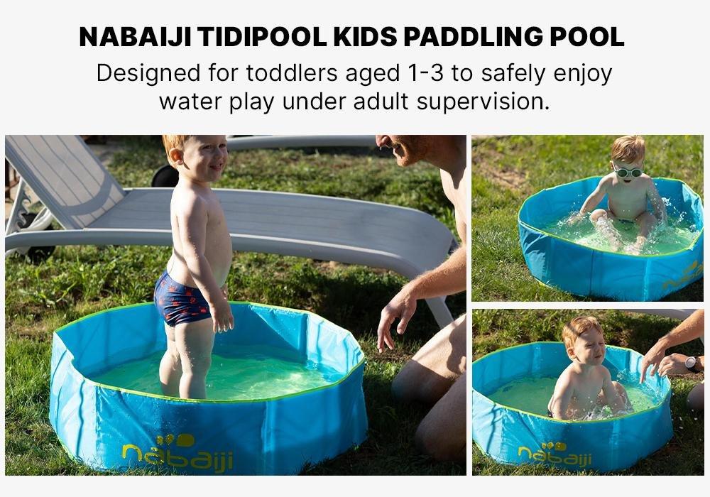 Tidipool 88.5 Kids Paddling Pool With Waterproof Carry Bag, Blue, No Color, medium