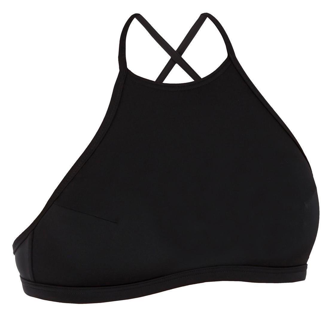 Womens Surfing Swimsuit Bikini Top With Padded Cups Andrea, Black, , large image number 2