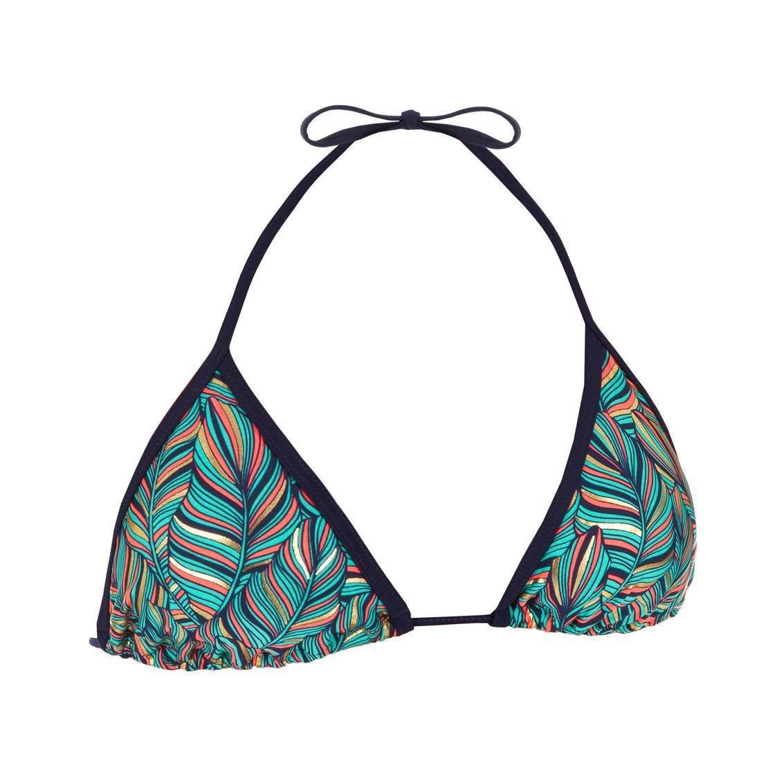 Women Mae Colourb 16 Triangle Swimsuit Top With Removable Padded Cups, Blue, No Color, large image number 1