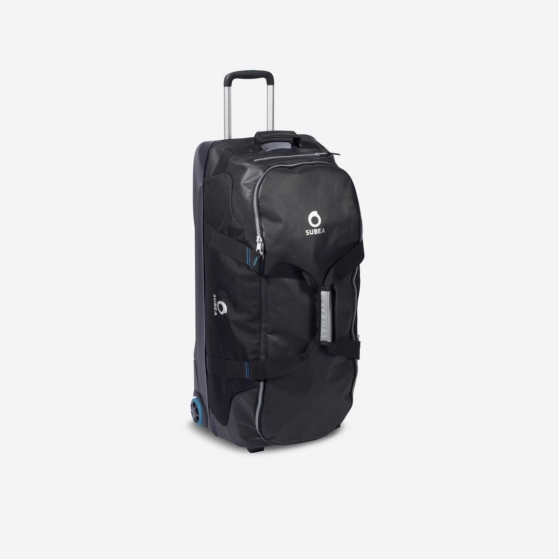 Scuba-Diving Travel Bag - 90�L With Rigid Shell And Wheels, Black, No Color, large image number 0