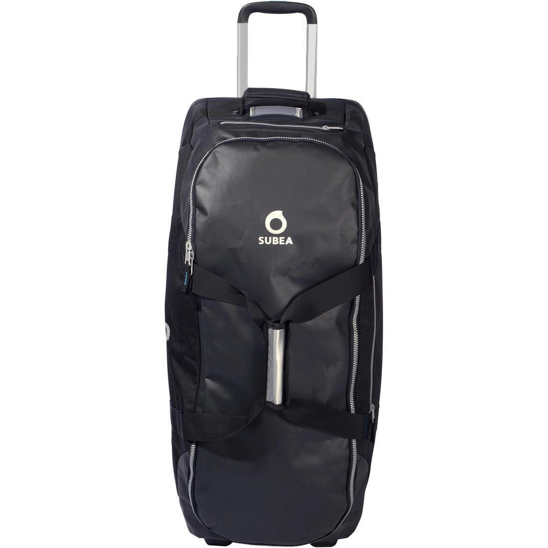Scuba-Diving Travel Bag - 90�L With Rigid Shell And Wheels, Black, No Color, large image number 2