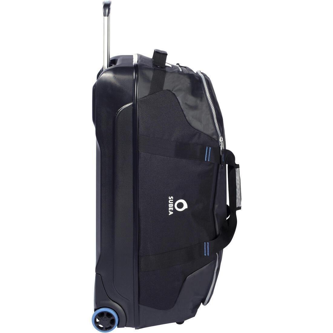 Scuba-Diving Travel Bag - 90�L With Rigid Shell And Wheels, Black, No Color, large image number 3