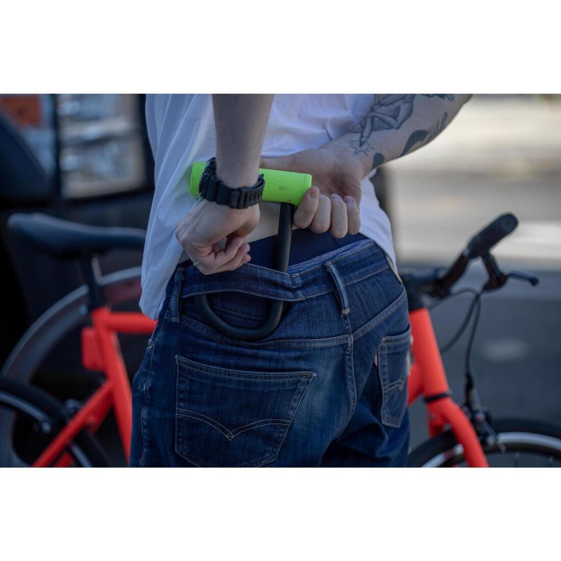 Bike Mini D Lock And Cable Set, Yellow, , large image number 6