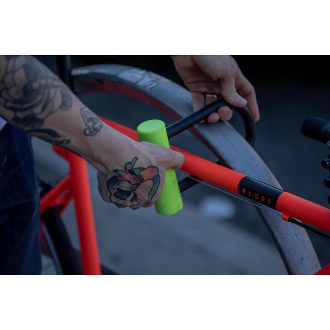 Bike Mini D Lock And Cable Set, Yellow, , large image number 8