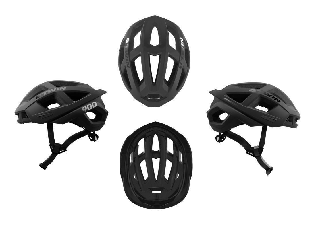 Racer Cycling Helmet, Black, No Color, large image number 4