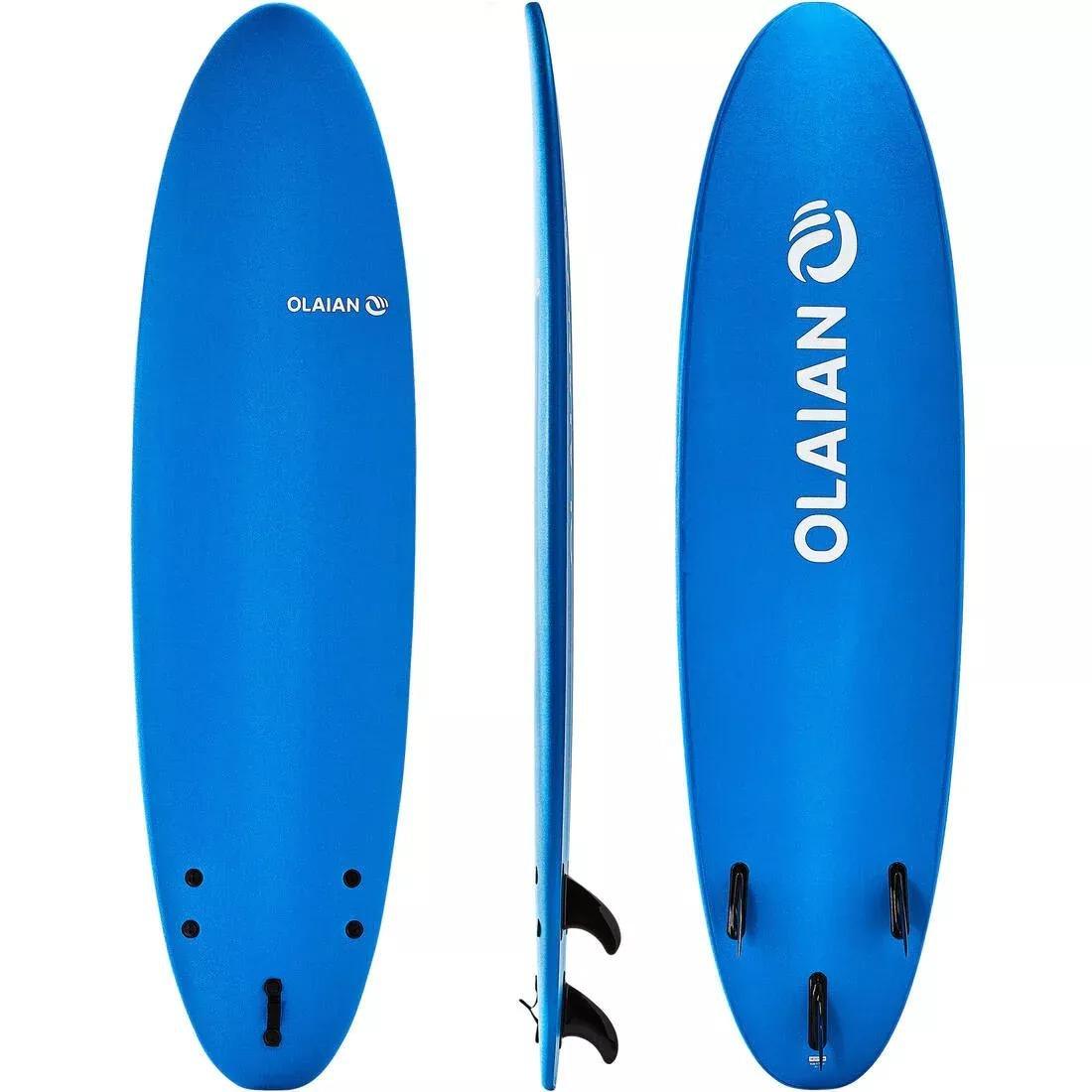 GREEN FOAM SURFBOARD 100 7'. Supplied with a leash and  3 fins., No Color, large image number 0