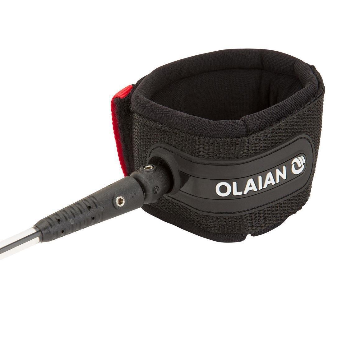 OLAIAN - 7 Mm Surfboard Leash 8In (240 Cm), Black