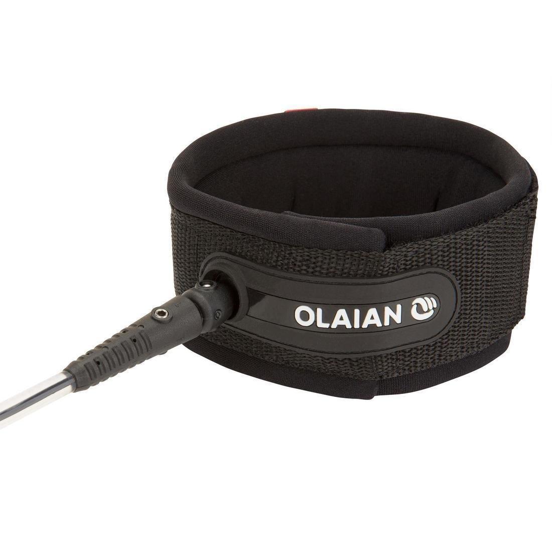 7 Mm Diameter Longboard Surf Leash - 9' (275 Cm), Black, No Color, large image number 1