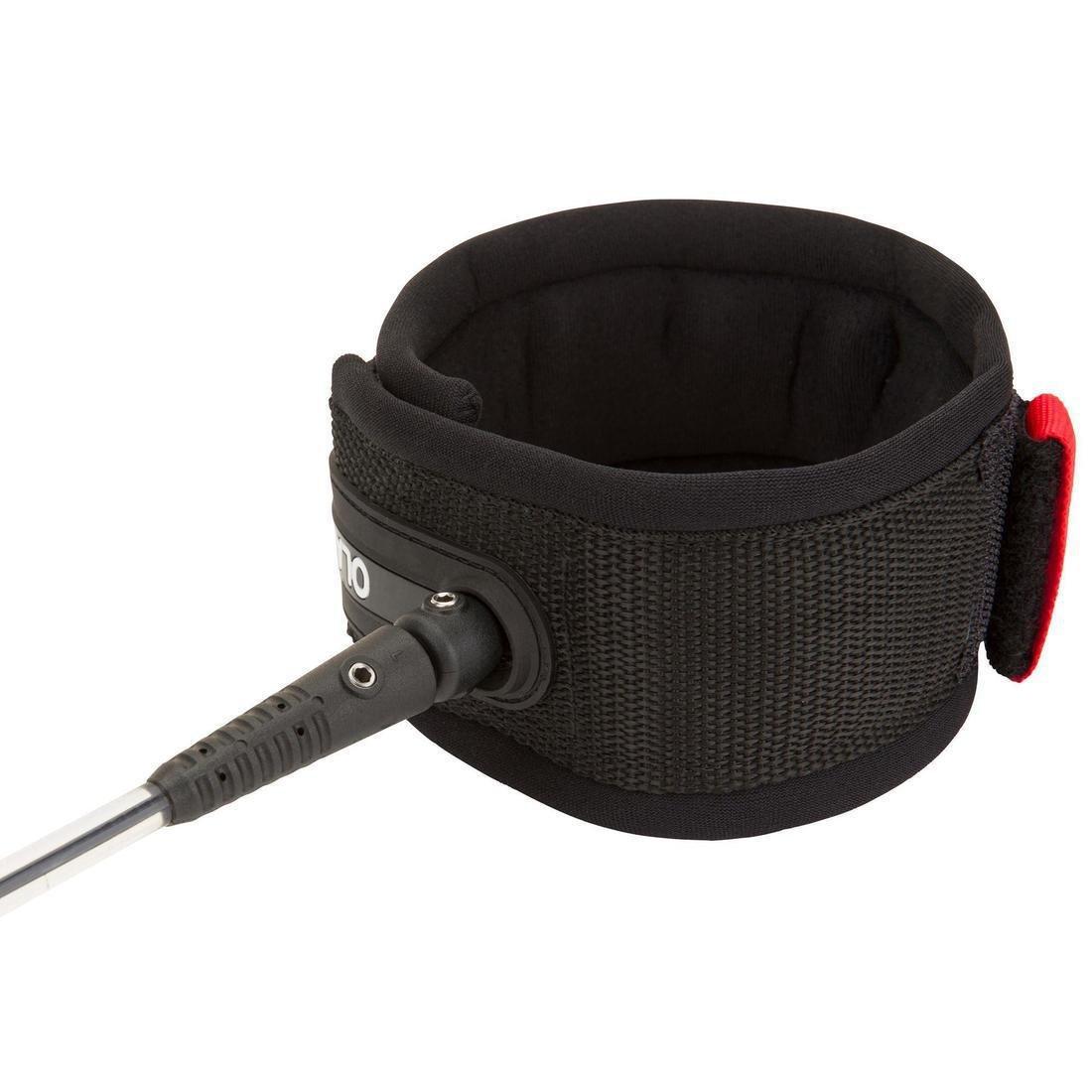 7 Mm Diameter Longboard Surf Leash - 9' (275 Cm), Black, No Color, large image number 2