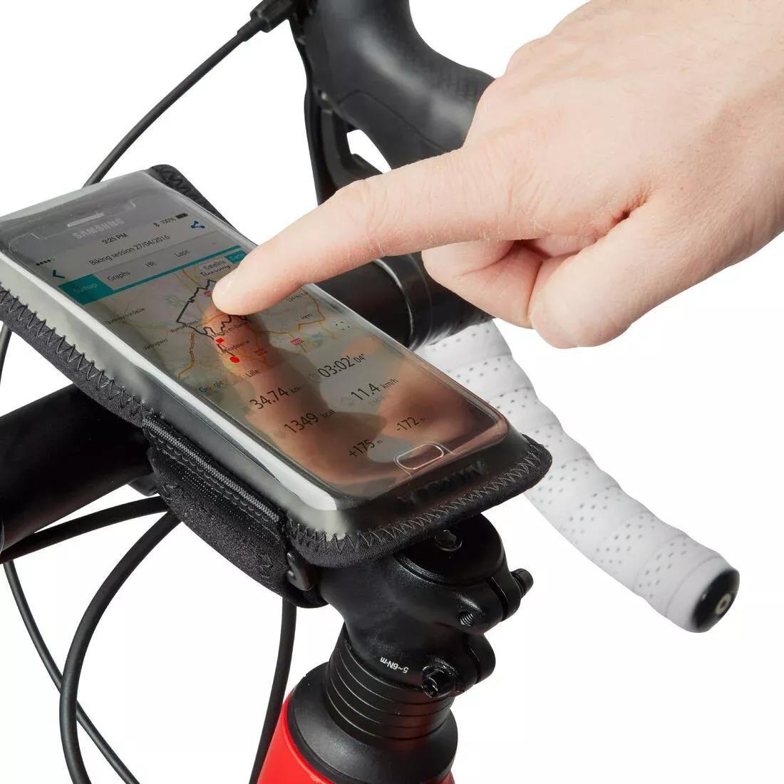 BTWIN - 500 Cycling Smartphone Holder, Black