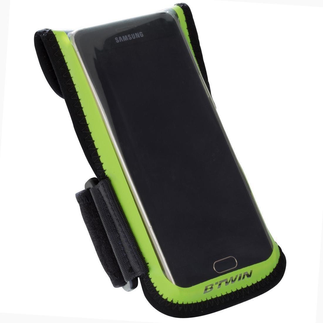 BTWIN - 500 Cycling Smartphone Holder, fluo lime yellow