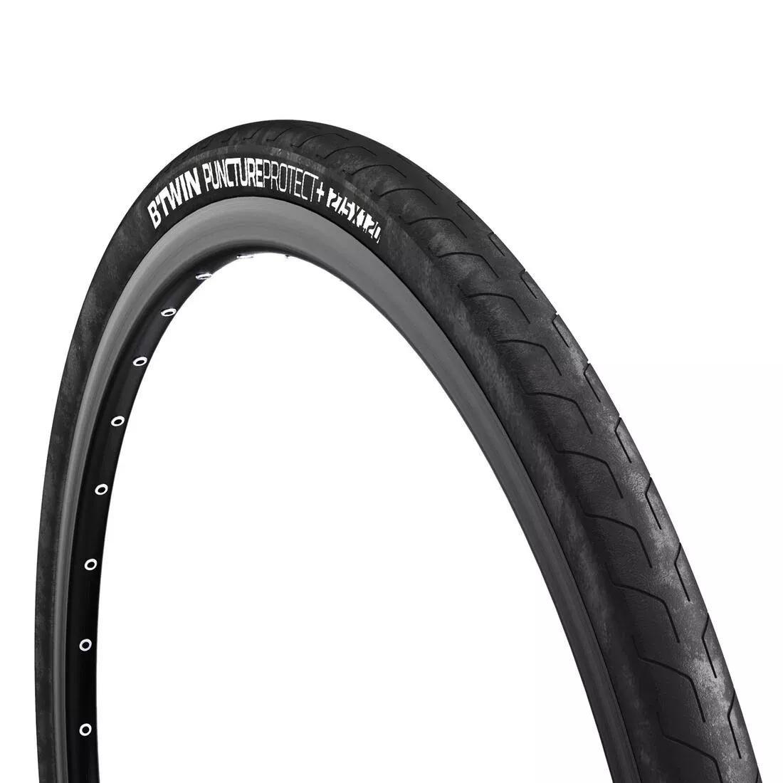 Folding Bead Slick Mountain Bike Tyre, No Color, large image number 0