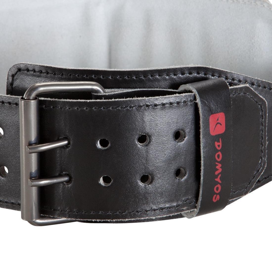Weight Training Lumbar Belt Leather, Black, No Color, large image number 4