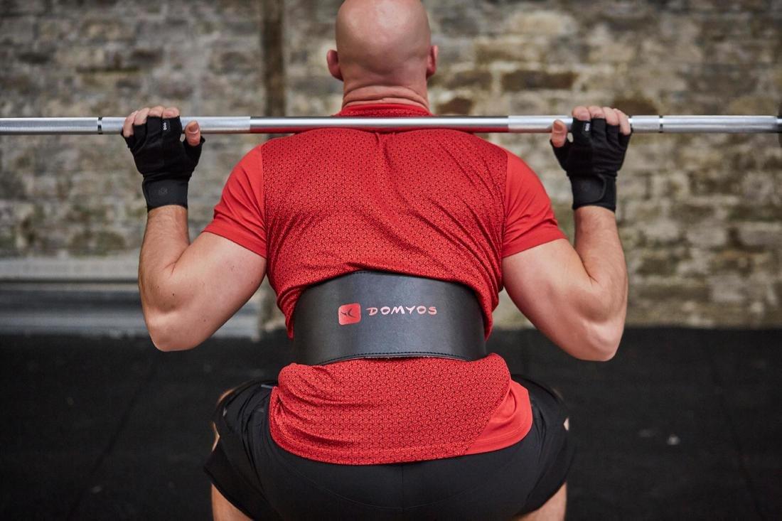 Weight Training Lumbar Belt Leather, Black, No Color, large image number 7