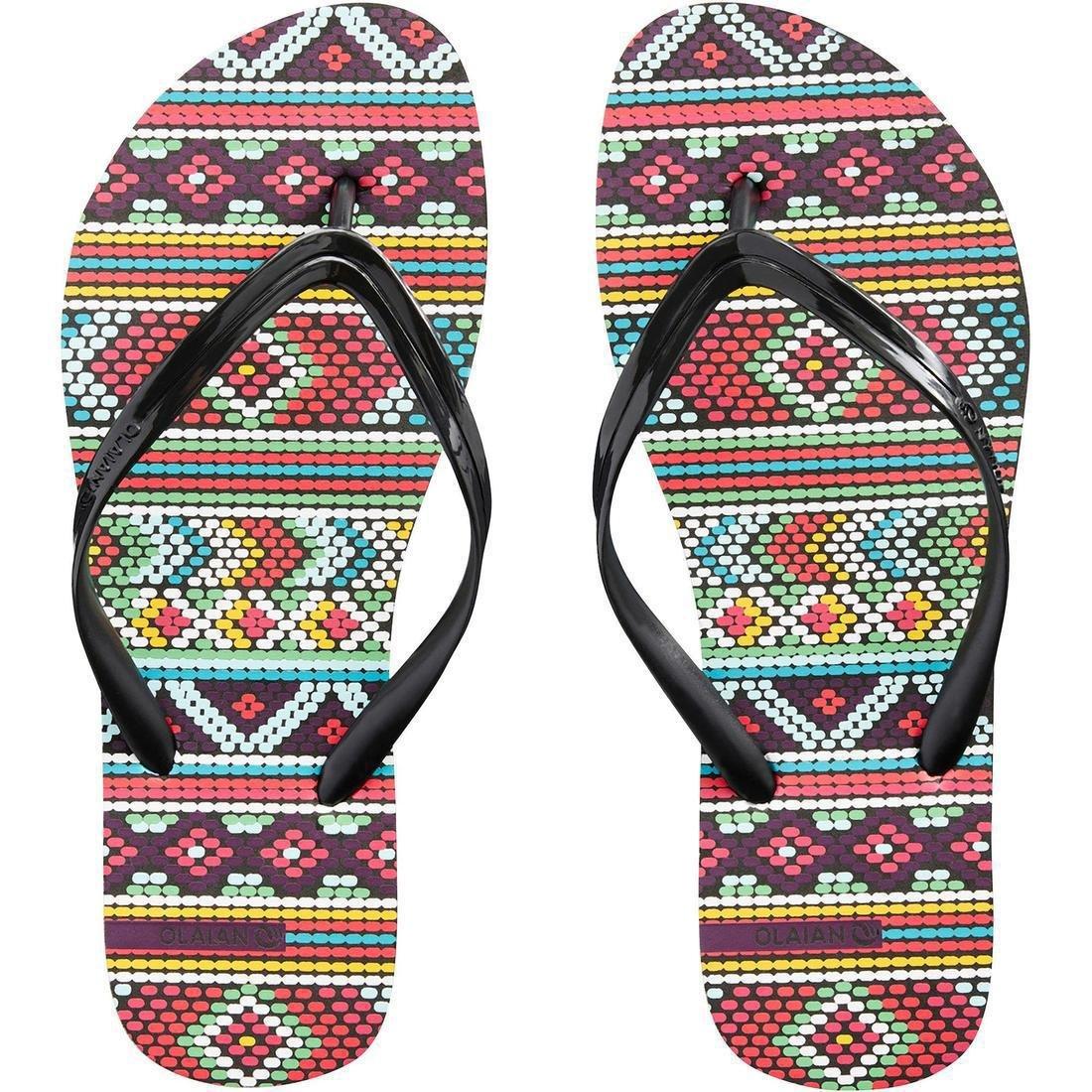 OLAIAN - To 100S Print Women's Flip-Flops - Maupiti, Black