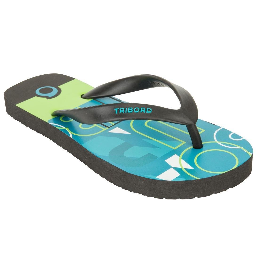 TO100 PRINT Junior B flip-flops - Brazil, Blue, No Color, large image number 0