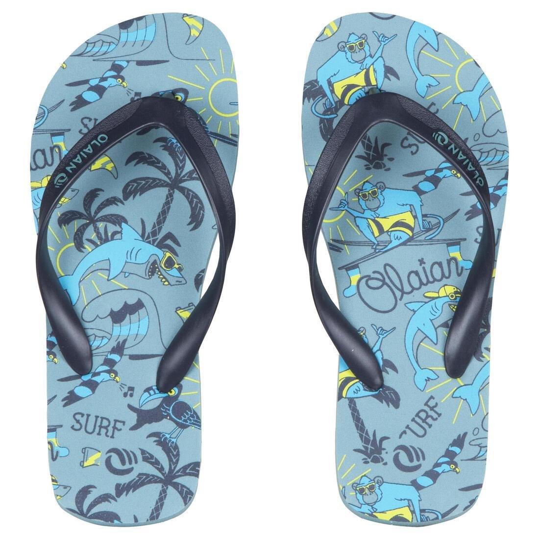 TO100 PRINT Junior B flip-flops - Brazil, Blue, No Color, large image number 3