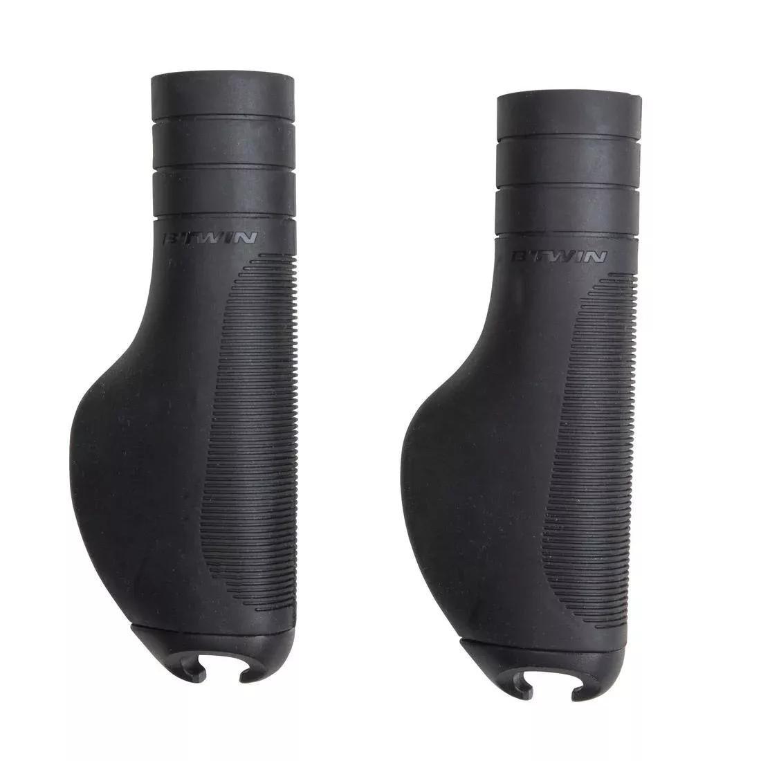 Ergonomic Handlebar Grips City 500, Black, No Color, large image number 0
