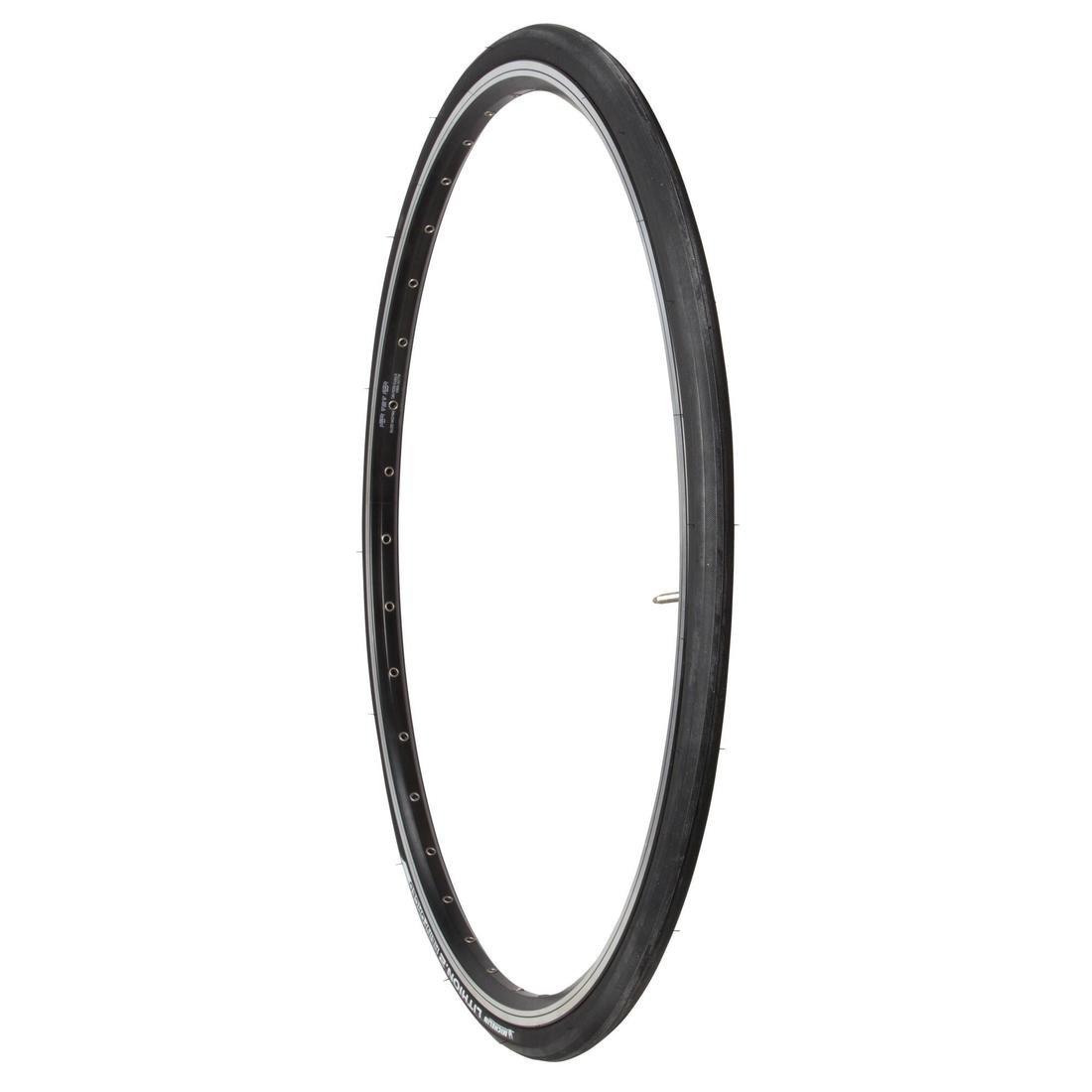 Lithion Reinforced Road Bike Tyre - 700X25C, Black, No Color, large image number 2