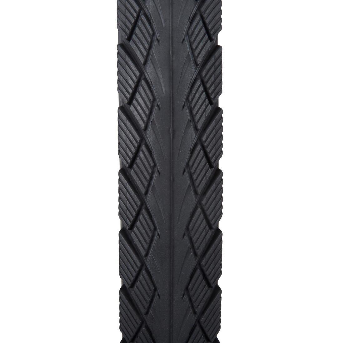 Trekking Grip Hybrid Bike Tyre, Black, No Color, large image number 2