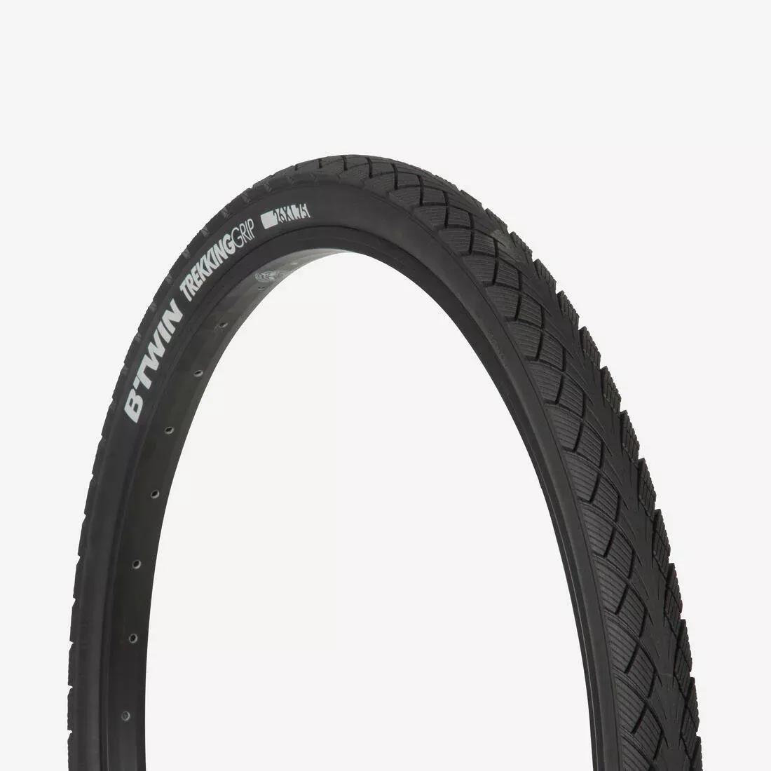 Trekking Grip Hybrid Bike Tyre, No Color, large image number 1