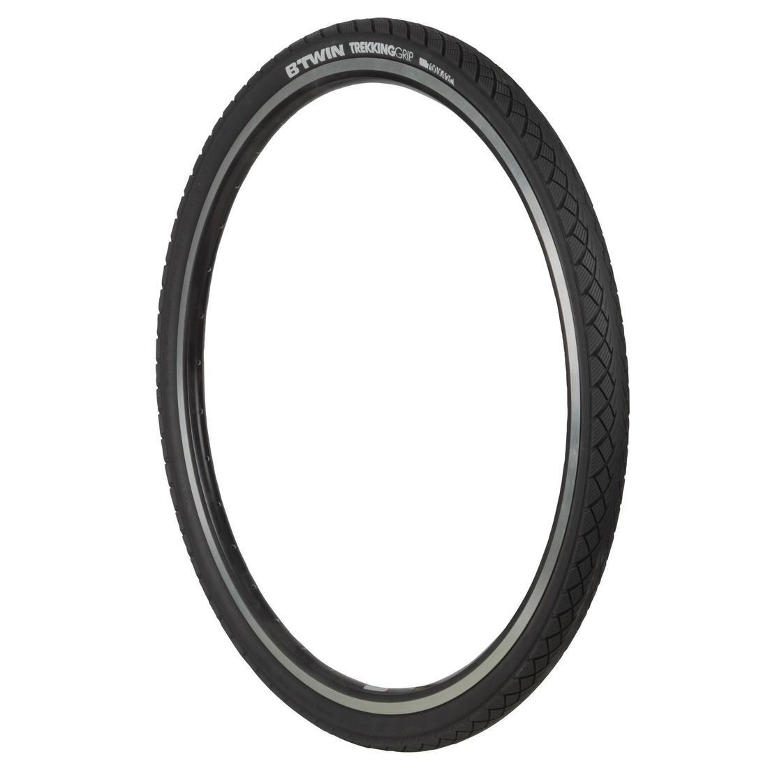 Trekking Grip Hybrid Bike Tyre, No Color, large image number 0
