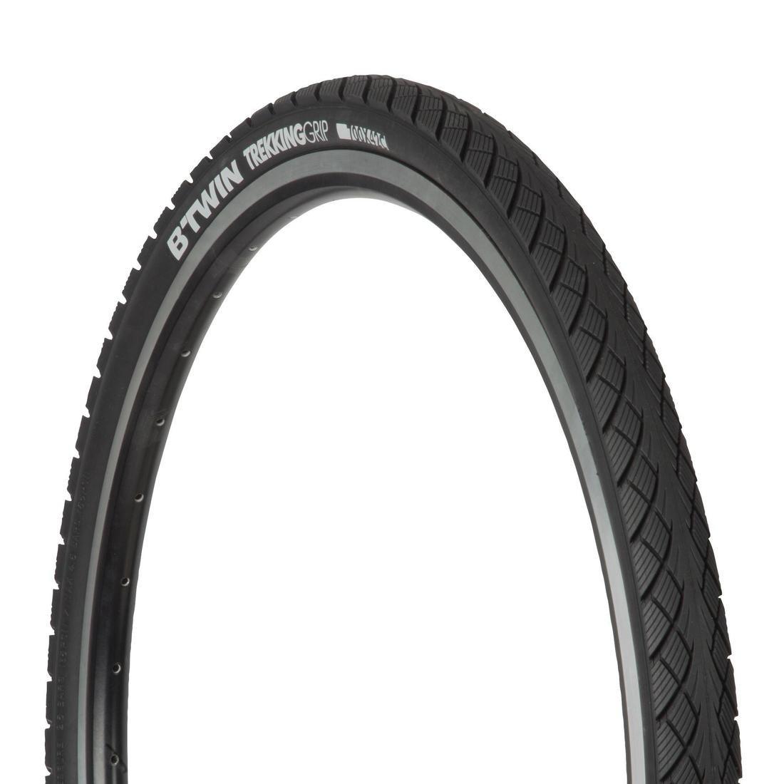 Trekking Grip Hybrid Bike Tyre, No Color, large image number 3