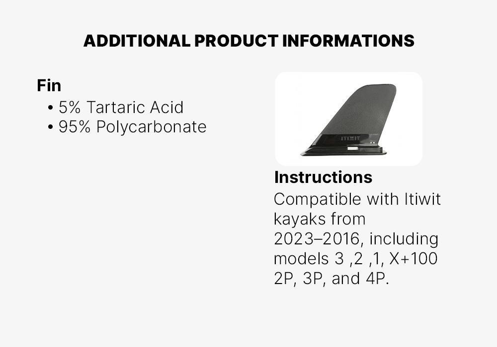 Kayak Or Stand-Up-Paddle Fin Black, No Color, medium