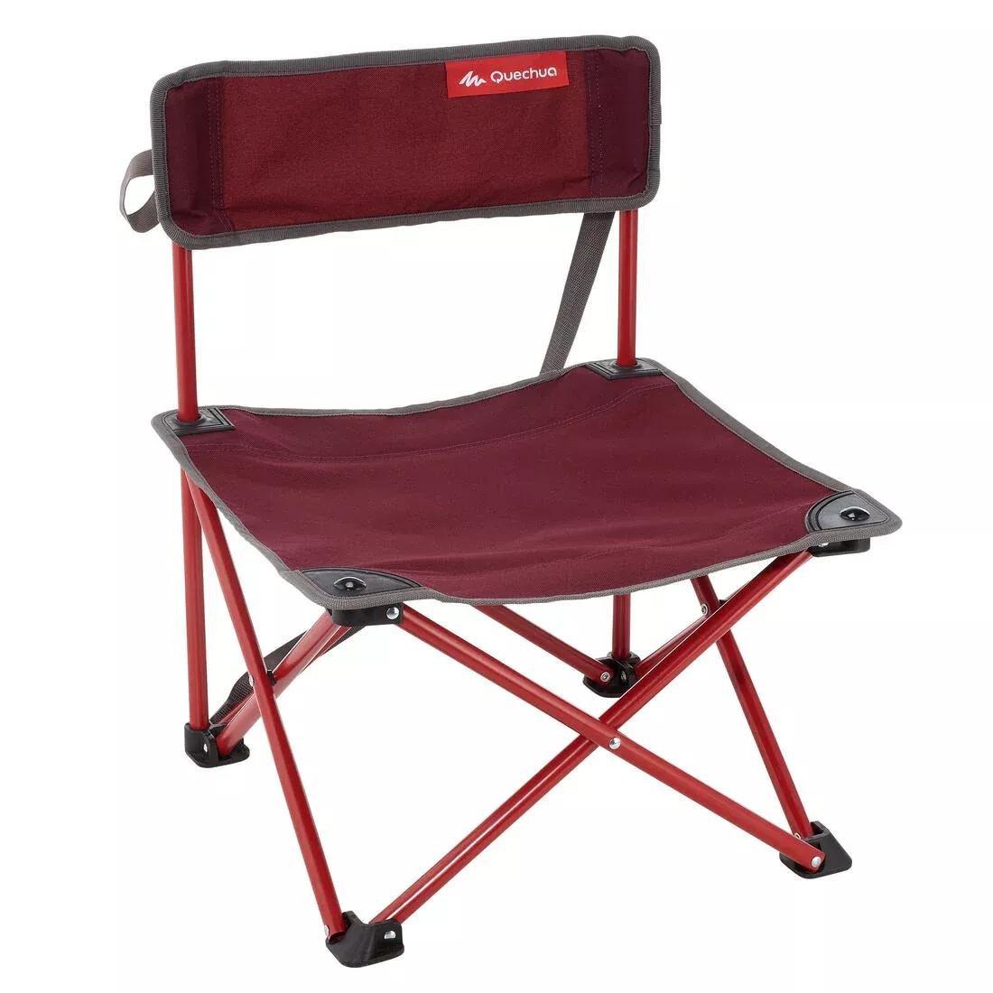 PORTABLE CAMPING CHAIR MH100 - MAROON, bordeaux, No Color, large image number 0