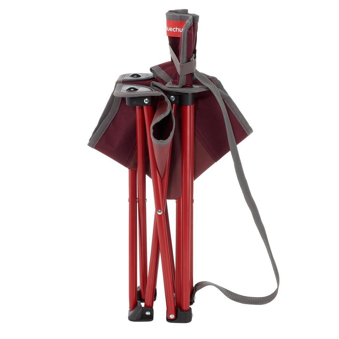 PORTABLE CAMPING CHAIR MH100 - MAROON, bordeaux, No Color, large image number 4