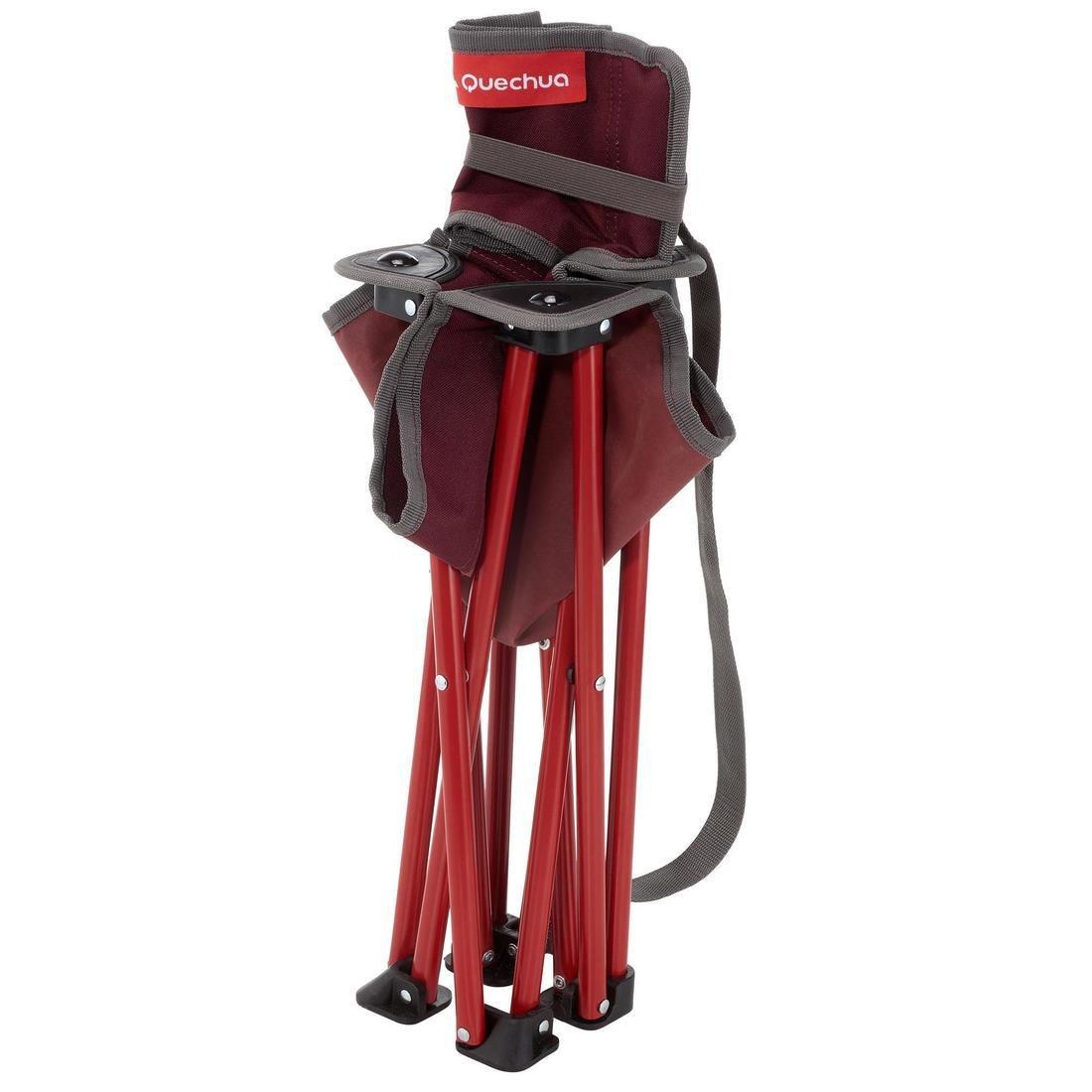 PORTABLE CAMPING CHAIR MH100 - MAROON, bordeaux, No Color, large image number 5