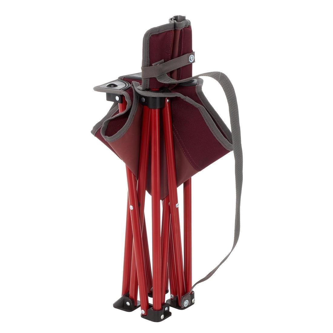 PORTABLE CAMPING CHAIR MH100 - MAROON, bordeaux, No Color, large image number 6