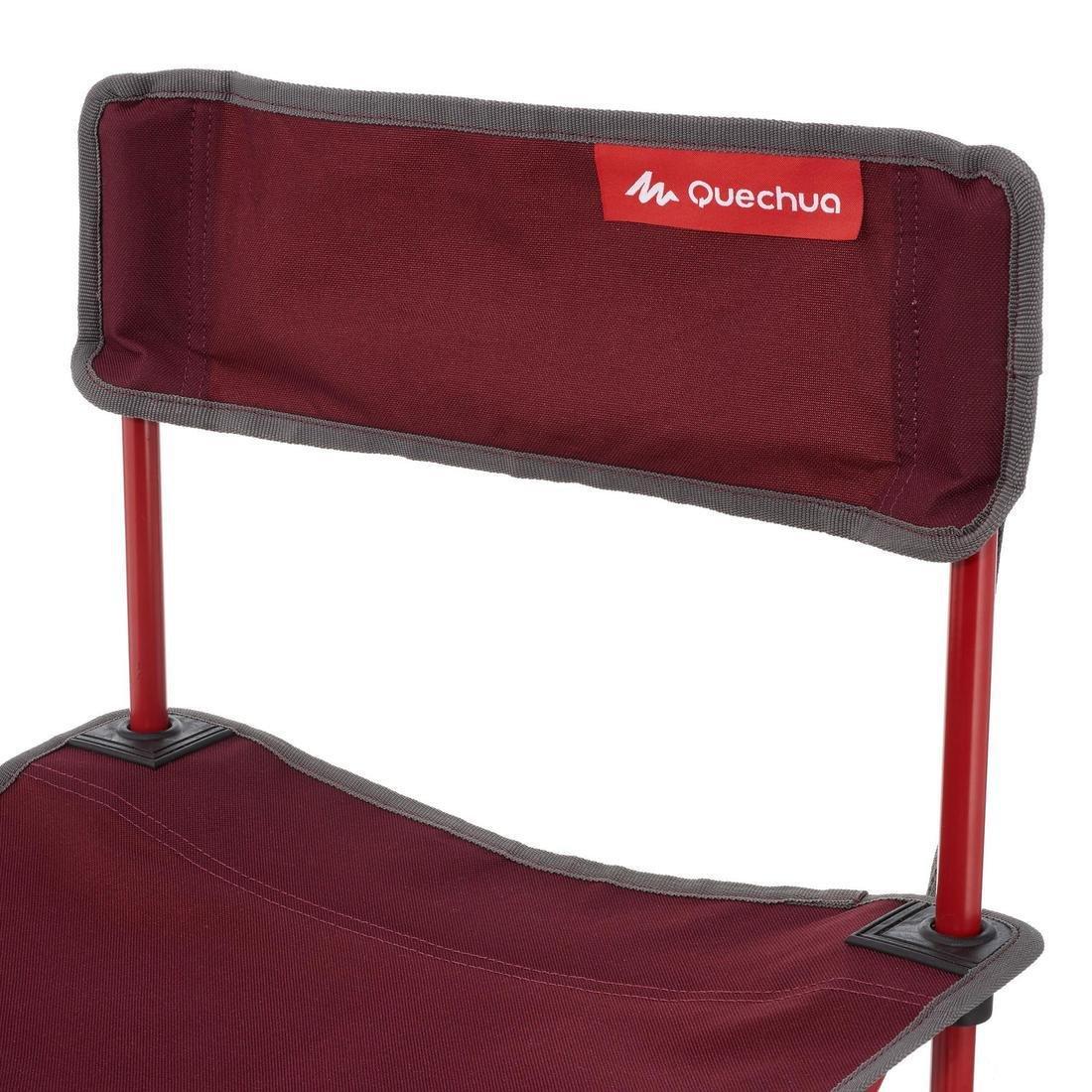PORTABLE CAMPING CHAIR MH100 - MAROON, bordeaux, No Color, large image number 14