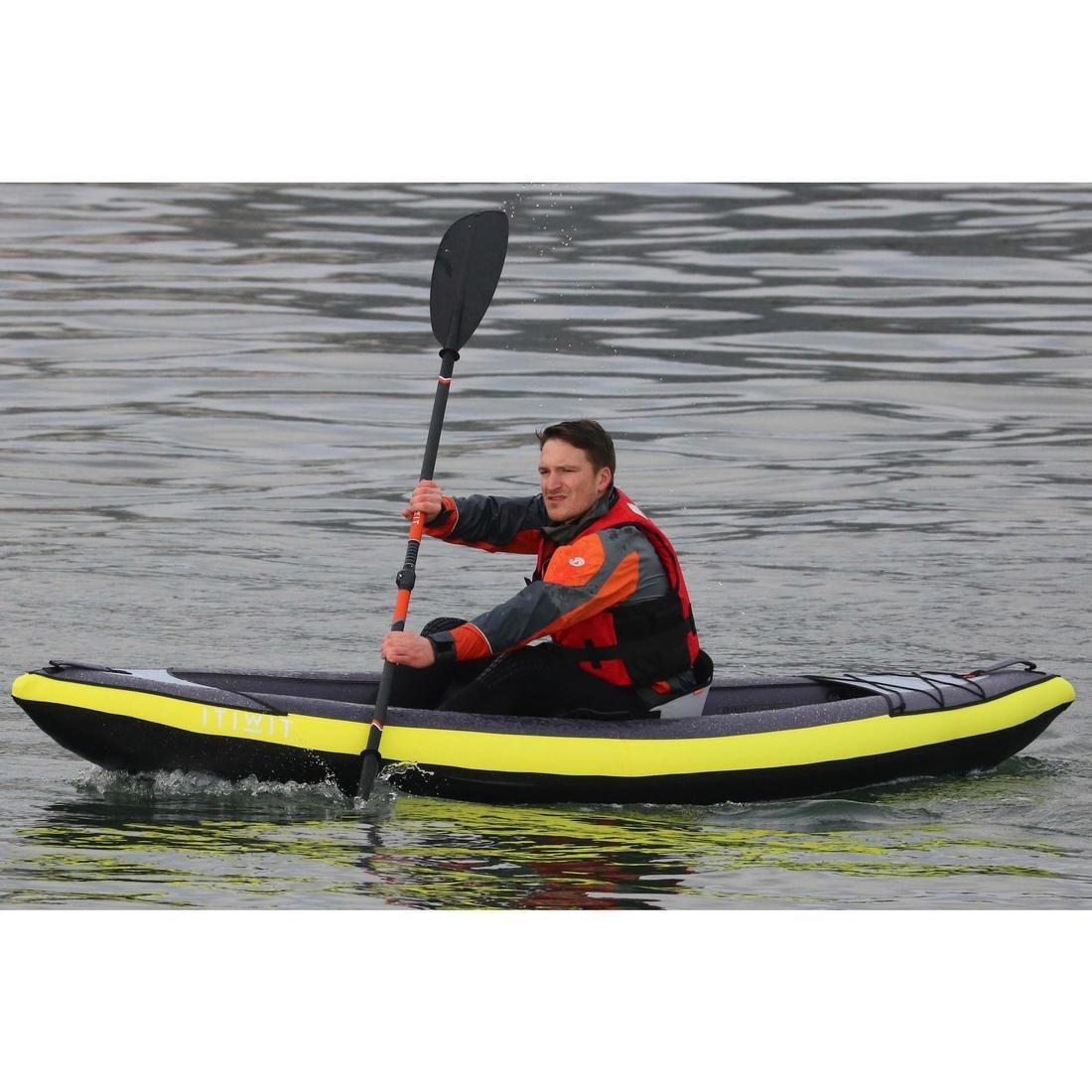 DEFAULT INFLATABLE TOURING KAYAK 1 PLACE YELLOW, No Color, large image number 1